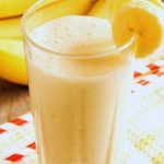 Smoothie with banana slices